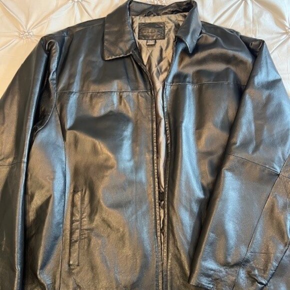 Mens George Brand Leather Jacket Thermal Lined Size XL - Picture 1 of 4